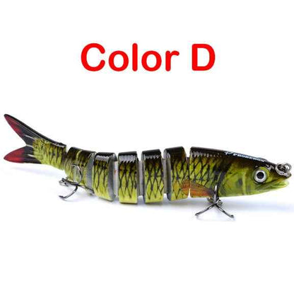 Multi-Jointed Hard Fishing Lure – 19g, Rattle Ball, Light-Reflecting, 12 Colors