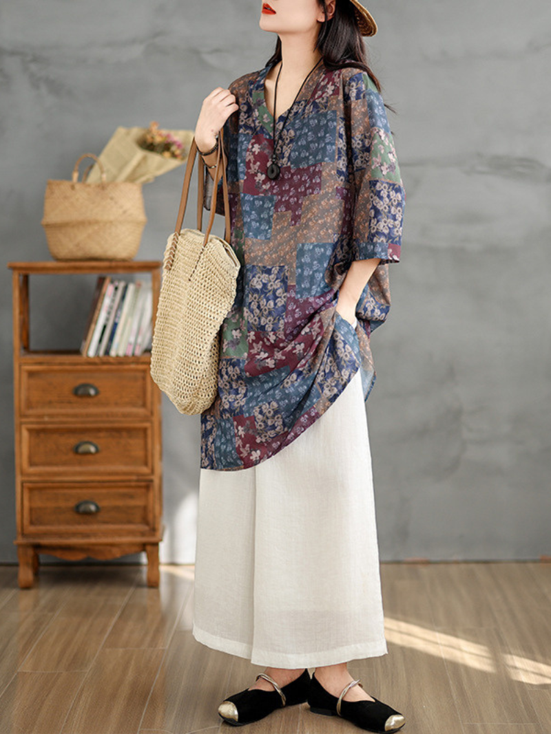 Artistic Women's Summer Mid-Length Top | Eva Trends