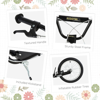 Kids Kick Scooter | Adjustable Handlebar, Dual Rear Brakes & Inflatable Wheels