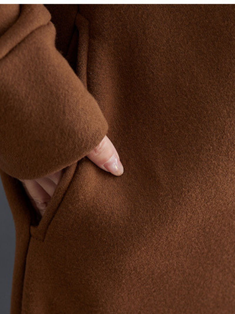 Women's Loose High-Neck Side Pockets A-Line  Dress