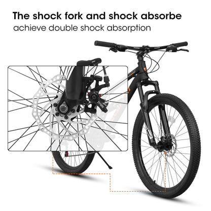 26" Adult Mountain Bike | 21-Speed, Dual Shock Absorption & Disc Brakes