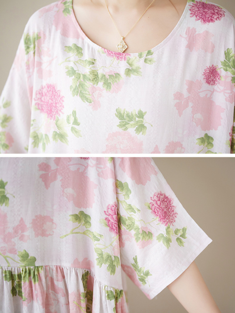 Chic Women's Summer Floral Printed Smock Dress | Eva Trends
