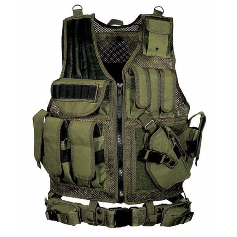 Tactical MOLLE Vest with 14 Pockets – Airsoft, Hunting & Outdoor Training