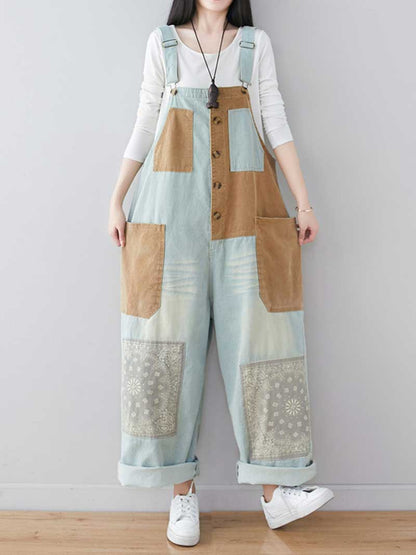 Light Wsh Denim Overalls with Adjustable Straps | Eva Trends