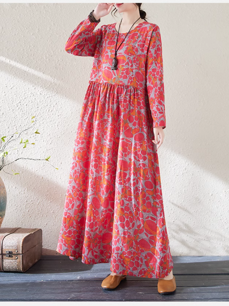 Women's perfect  Wear Stylsh High Waist Printed A-line Dress