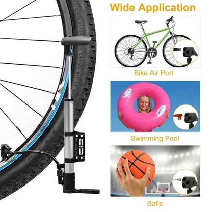 Mini Bike Pump | 116 PSI, Leak-Proof, Portable with Mount Bracket & Ball Needle