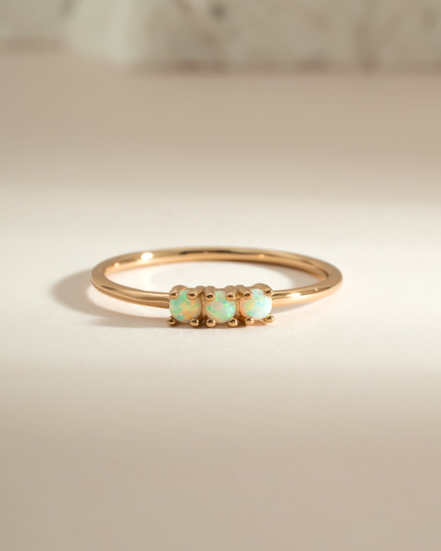 3 Stone Opal Ring