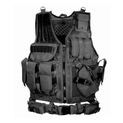 Tactical MOLLE Vest with 14 Pockets – Airsoft, Hunting & Outdoor Training