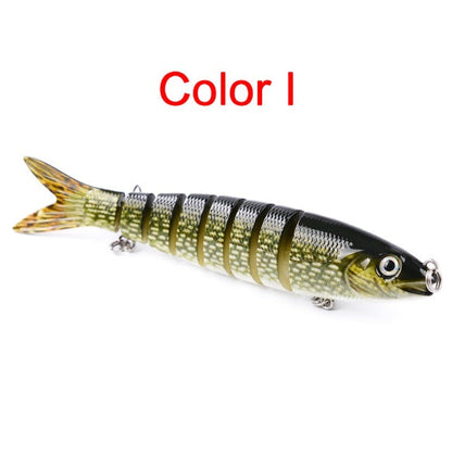 Multi-Jointed Hard Fishing Lure – 19g, Rattle Ball, Light-Reflecting, 12 Colors