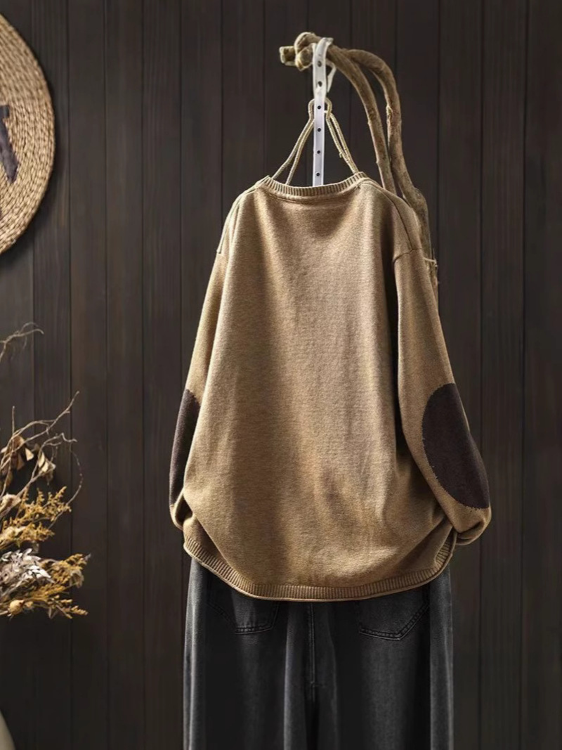 Elegant Women's Solid Crew Neck Sweater | Eva Trends
