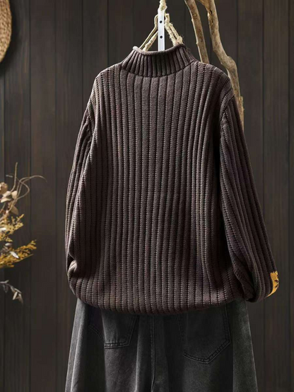 Cozy Women's Turtleneck Soft Knit Sweater | Eva Trends