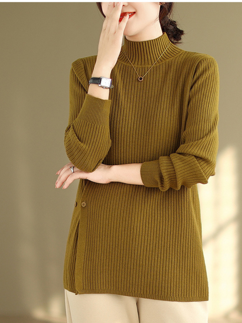 Cozy Women's Knitted Turtleneck Sweater | Eva Trends