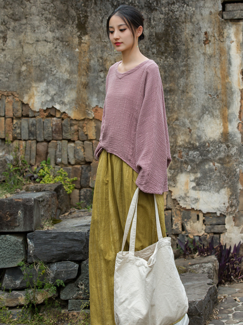 Stylish Women's Vintage Summer Loose Top | Eva Trens
