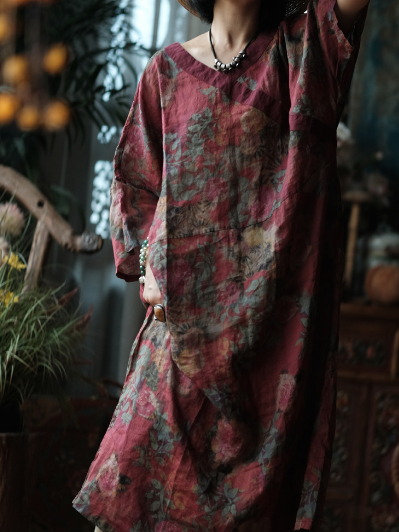 Women's Summer Stylish Relaxed Loose Printed Dress