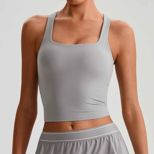 Women's Longline Sports Bra – High-Coverage Active Bra for Yoga & Gym