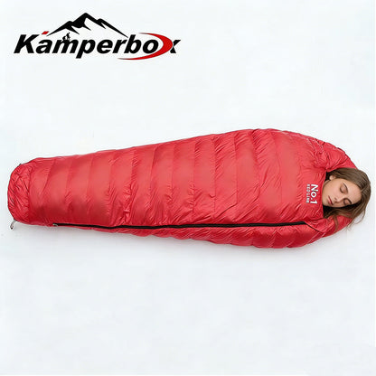 Winter Camping Sleeping Bag – Ultralight 20D Nylon, 1100g Synthetic Fill