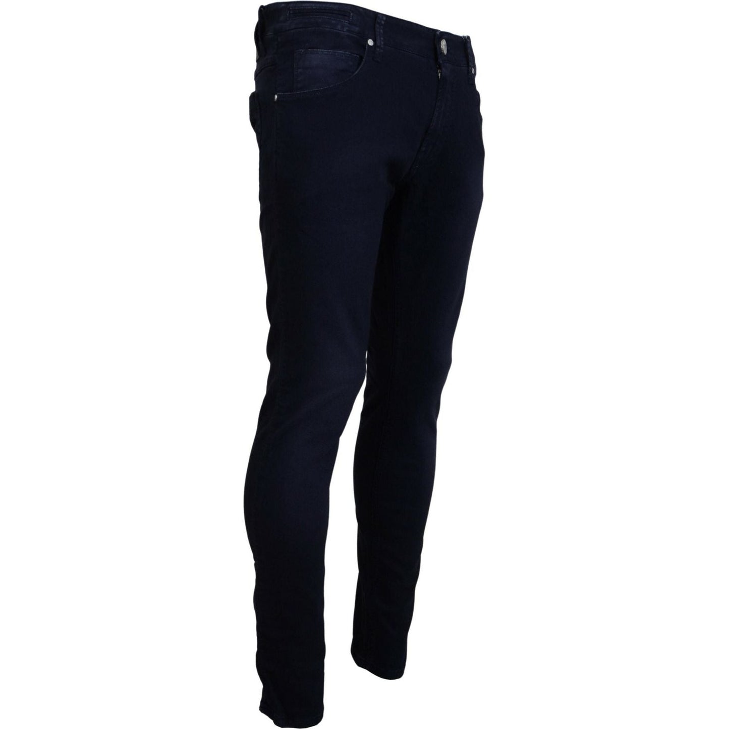 Acht Blue Cotton Tapered Slim Fit Men Casual Denim Jeans
