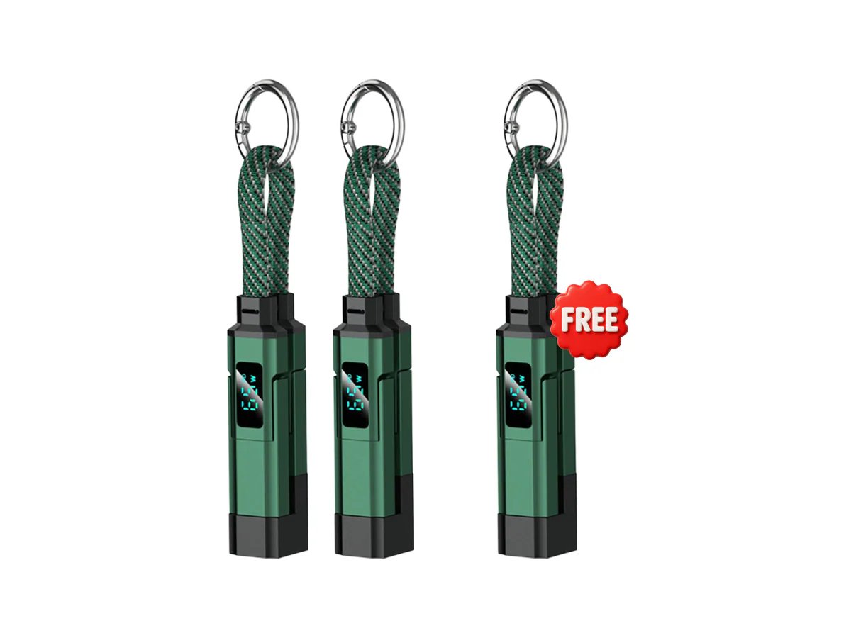 üî•Limited Time SALE 40% OFFüî•4-in-1 Digital Display Keychain Charging Cable