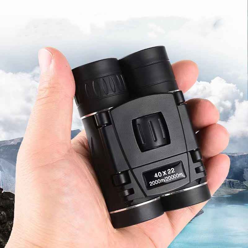 40x22 HD Binoculars – High-Power Compact Crescent Double Barrel with Optional Clip