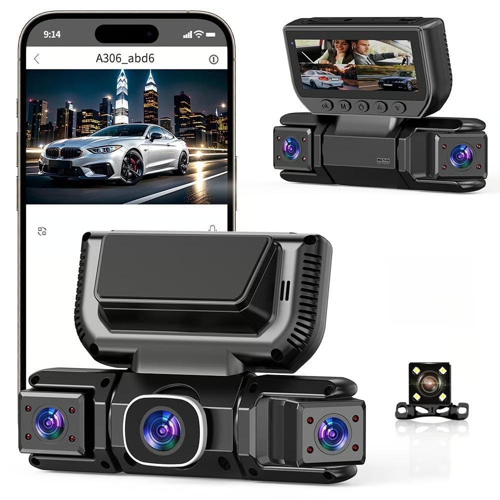 Dailyardtool¬Æ 360¬∞ Car DVR WiFi 4Channels Dash Cam Video Recorder