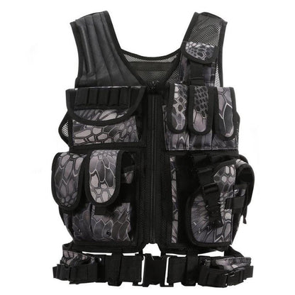 Tactical MOLLE Vest with 14 Pockets – Airsoft, Hunting & Outdoor Training