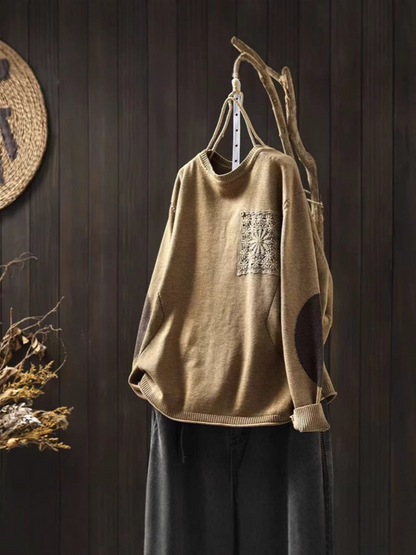Elegant Women's Solid Crew Neck Sweater | Eva Trends