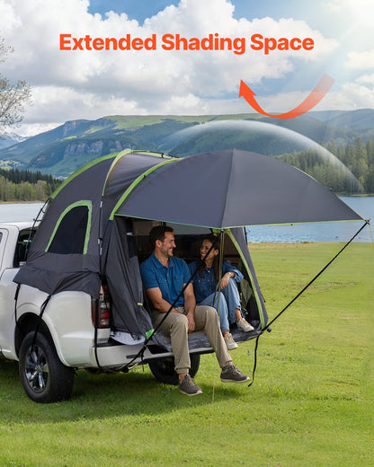 Pickup Truck Bed Tent with Expandable Awning – Fits 5.0–5.2 Ft Truck Beds
