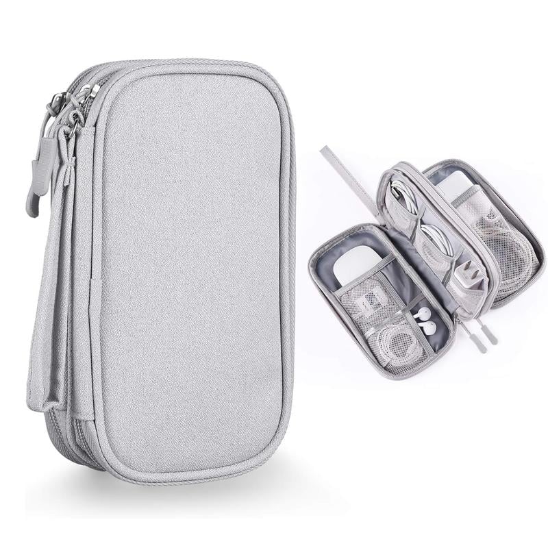 üî•Travel Cable Organizer Pouch, Double Layers All-in-One Storage Bag for Cord