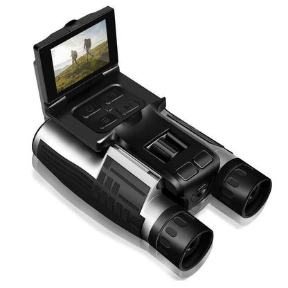 12x32 HD Multi-Function Electronic Binoculars – Outdoor Telescope, Black & Silver