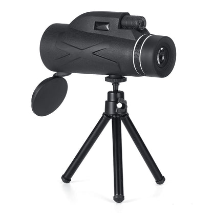 80x40 Portable Monocular Telescope – BAK4 Roof Prism, Phone Clip & Low-Light Vision