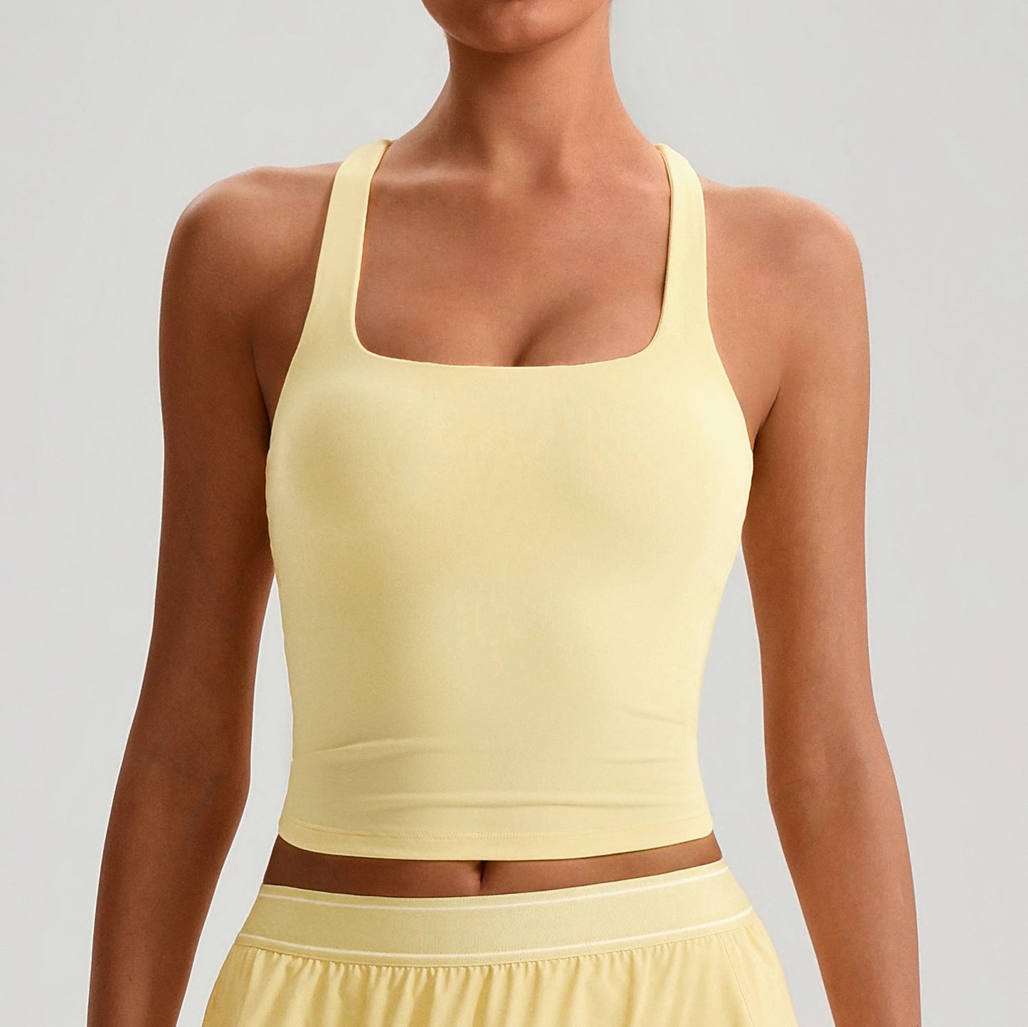 Women's Longline Sports Bra – High-Coverage Active Bra for Yoga & Gym