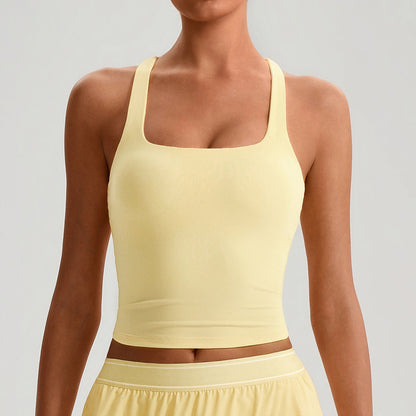 Women's Longline Sports Bra – High-Coverage Active Bra for Yoga & Gym