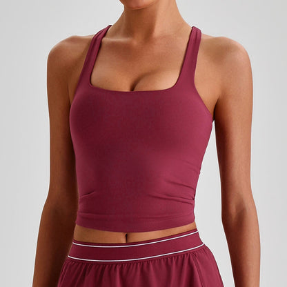 Women's Longline Sports Bra – High-Coverage Active Bra for Yoga & Gym
