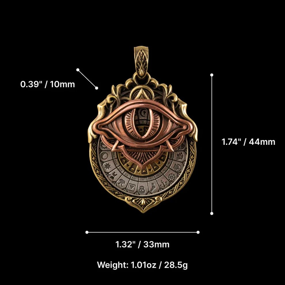 üëÅÔ∏è‚Äçüó®Ô∏èHandmade Tarot Vision Pendant: Connect to Cosmic Wisdom Anytime(Cheat Sheet Included)