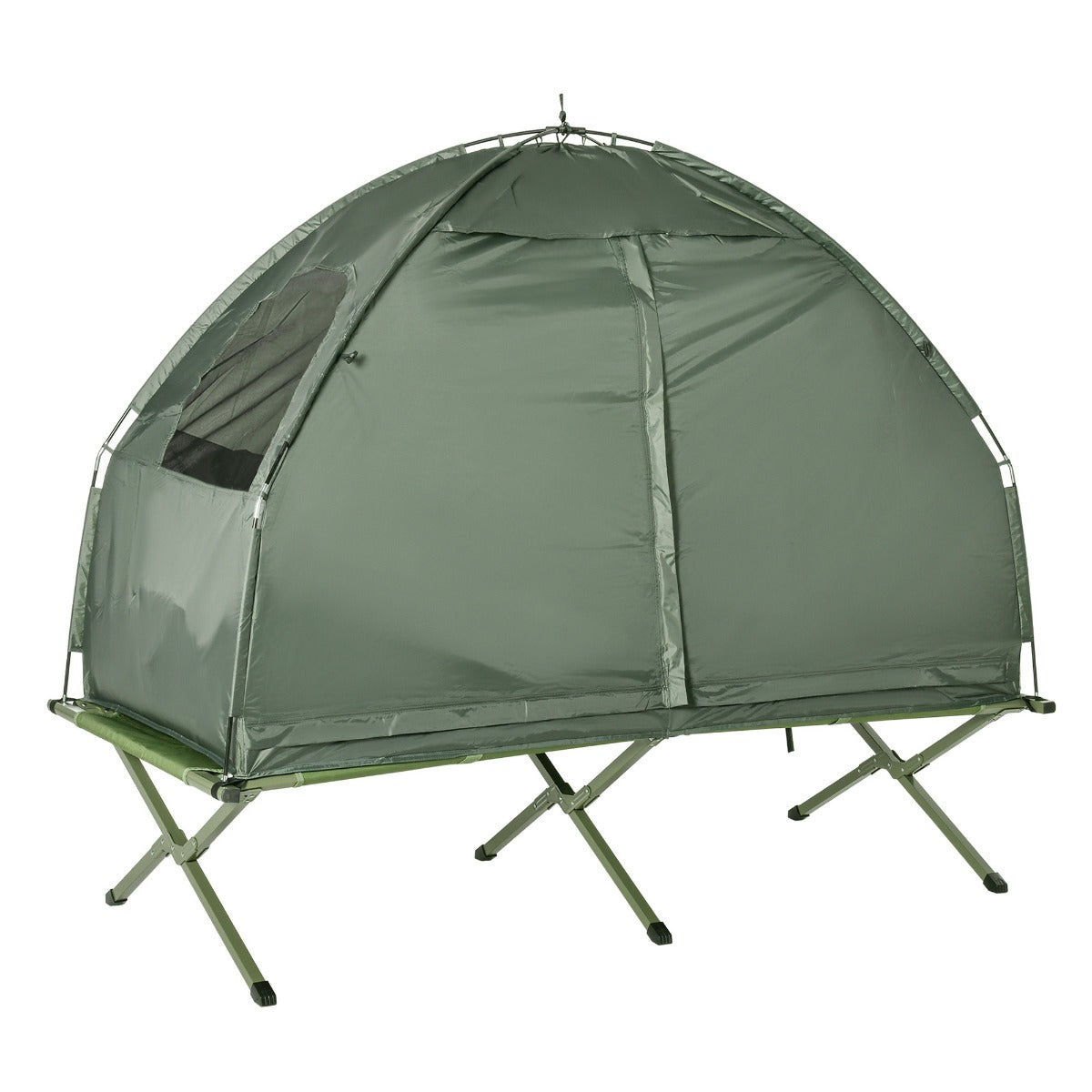 All-in-One Camping Cot Tent Combo – Elevated Sleeping Cot with Built-In Tent
