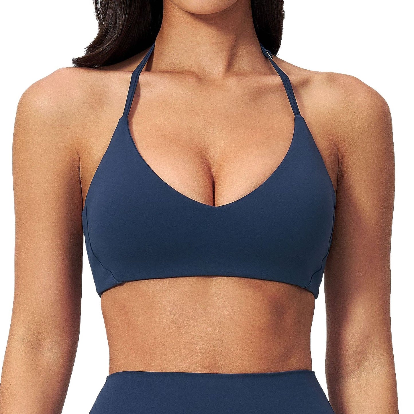 Women's Halter Neck Backless Sports Bra – Active & Yoga Bra