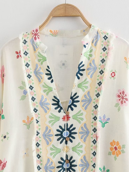 Chic Summer Printed A-Line Dress for Women | Eva Trends