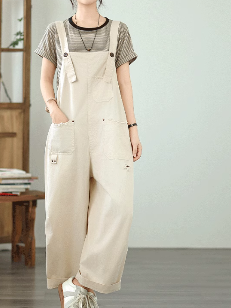 Light & Versatile Women's Summer Loose Fit Dungarees | Eva Trends