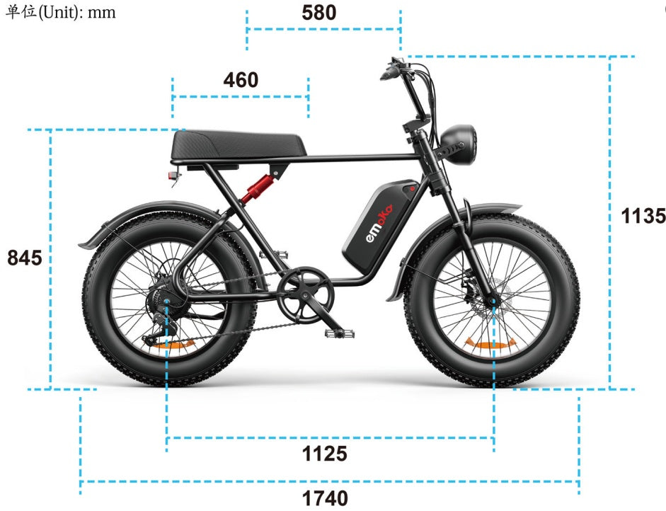 20" Fat Tire Electric Bike | 48V 1000W, 20Ah Battery, 55-70KM Range