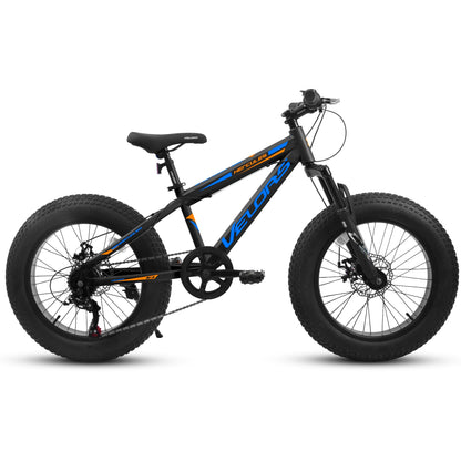 20" Fat Tire Mountain Bike | Full Shimano 7-Speed, Dual Disc Brakes & Front Suspension