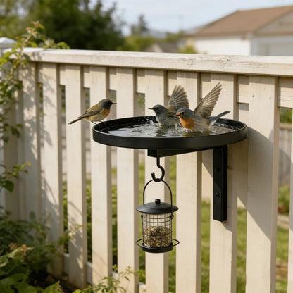 üì¢üì¢40% OFF !!!‚è∞Wall-Mounted Metal Bird Bath ‚Äì Antique Bronze Finish üê¶üõÅüß±üè°