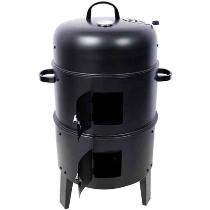 3-in-1 Vertical Charcoal Smoker | Portable Grill & Fire Pit for Camping & Backyard