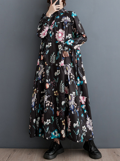 Stylish Printed Button Up Smock Dress for Women | Eva Trends