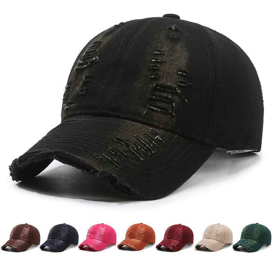 Vintage Washed Baseball Cap – Cotton, Adjustable, 8 Colors