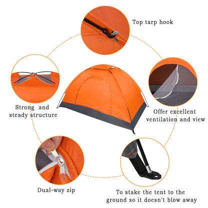 1-Person Pop-Up Camping Tent – Waterproof Instant Setup with Carry Bag