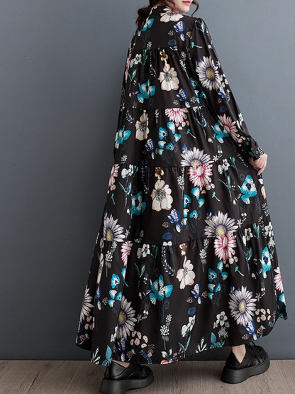 Stylish Printed Button Up Smock Dress for Women | Eva Trends