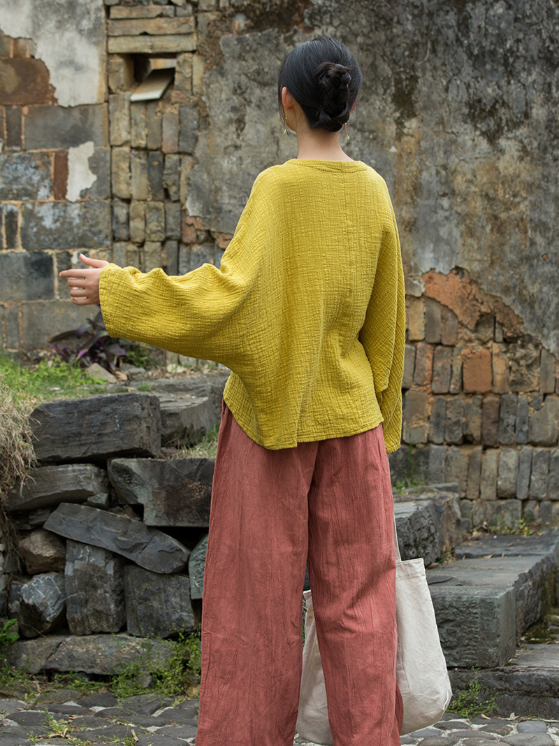 Stylish Women's Vintage Summer Loose Top | Eva Trens