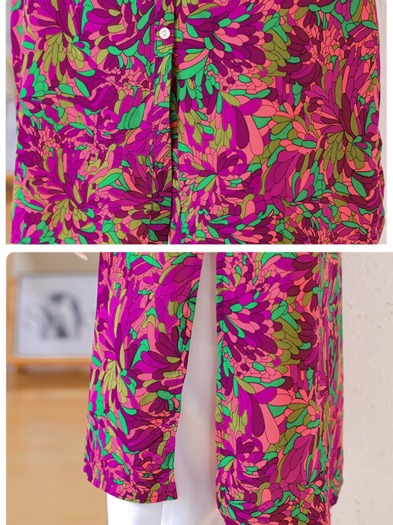 Women's Summer& Spring Stylish Floral Loose Top
