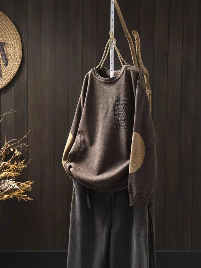Elegant Women's Solid Crew Neck Sweater | Eva Trends