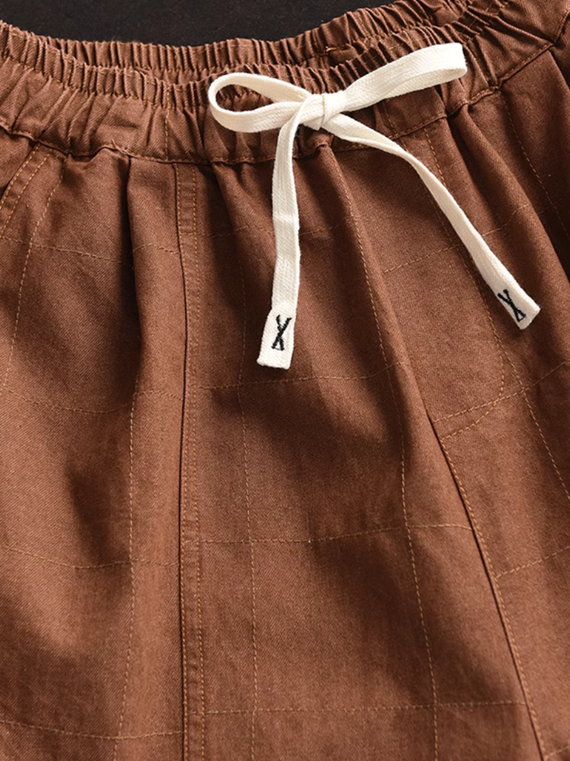 Women's  Summer Elastics Waist Wide Leg Pockets Pant Bottom